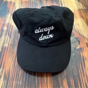 Black/White Always Down adjustable hat by PINK.